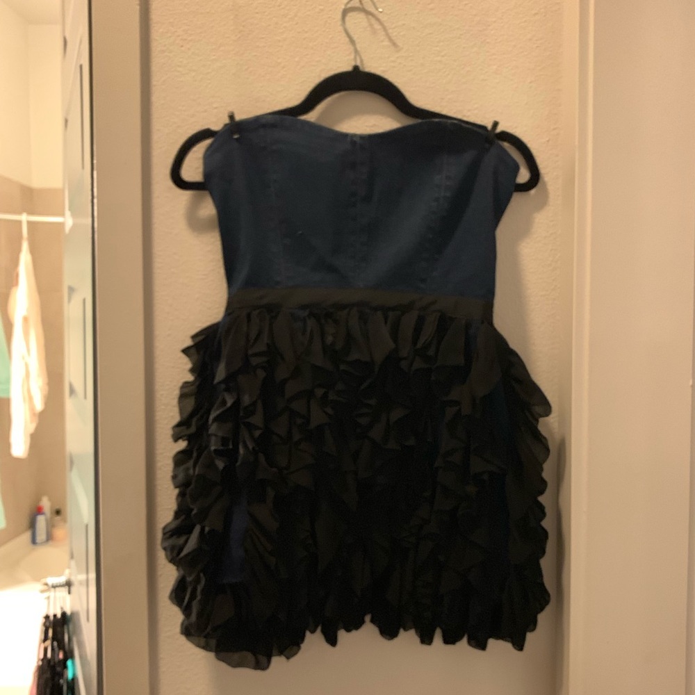 Charley 5.0 Denim and Chiffon Party Dress